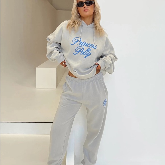 Princess Polly Light Gray Sweat Set - Picture 1 of 5